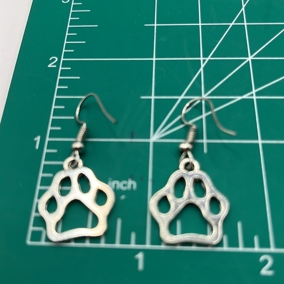 Earrings with Paw Charms Stainless Steel Cute Pet lovers Paws Game-day! Lovers - Picture 10 of 10